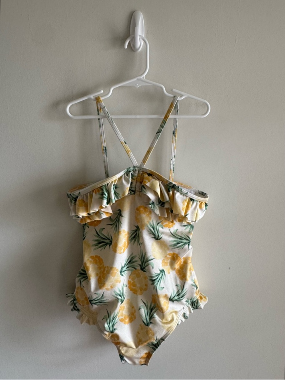 Janie and Jack Girls One Piece Swimsuit-Pineapple Print-Size 10